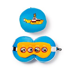 Cestovní polštář a maska na oči Relaxeazzz - Žlutá ponorka "Yellow Submarine"
