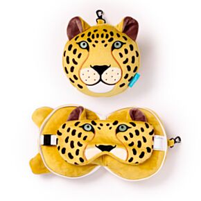 Cestovní polštář a maska na oči  Relaxeazzz - Leopard