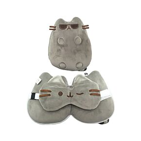 Cestovní polštář a maska na oči Relaxeazzz - Kočka Pusheen - sluneční brýle
