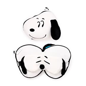 Cestovní polštář a maska na oči Relaxeazzz - Peanuts Snoopy & Woodstock 