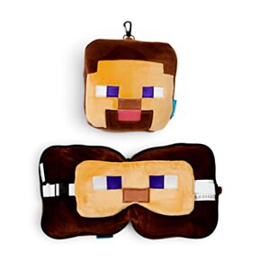 Cestovní polštář a maska na oči Relaxeazzz - Minecraft - Steve 