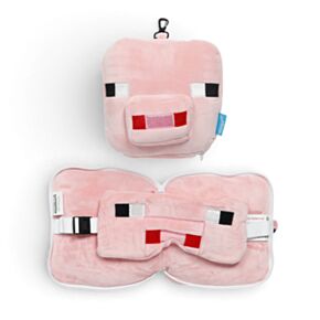 Cestovní polštář a maska na oči Relaxeazzz - Minecraft - Pig - Prasátko
