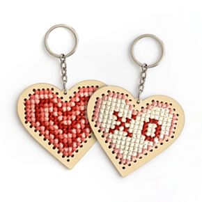 Dekorace - DIY - ozdoba - vyšívání - Amore - Srdce
