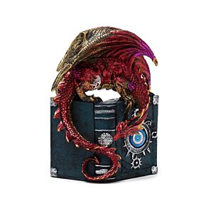 Dekorace - soška - Magický sen- Ohnivý drak- Kniha