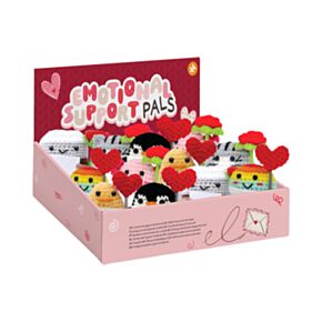 Emoční postavička - háčkovaná - Amore -Srdce a růže