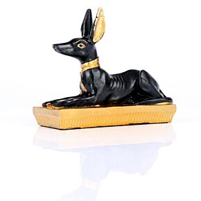 Dekorace - soška - Ležící Anubis, černozlatý Dekorace - soška - Ležící Anubis, černozlatý