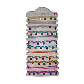 Náramek - tkaný a pletený - přívěsky