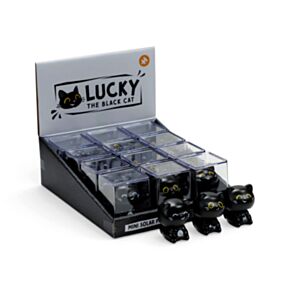 Figurka - solární - mini - Lucky the Black Cat - Kočka