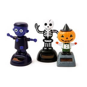 Figurka - solární - Spooky Frankenstein, kostlivec a dýně