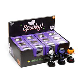 Figurka - solární - Spooky Frankenstein, kostlivec a dýně