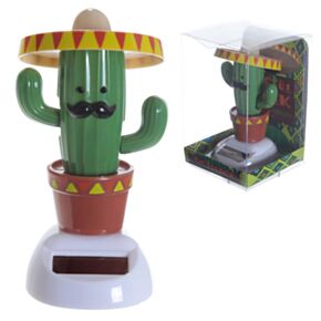 Figurka - solární - Kaktus a sombrero