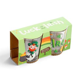 Panák - 50 ml - sada 2 ks - Luck of the Irish - Skřítek Leprechaun