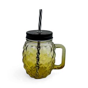 Sklenice - víčko a  brčko - Foodiemals - Ananas