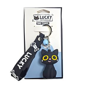 3D přívěsek na tašku a klíče - Lucky the Black Cat - Kočka 3D přívěsek na tašku a klíče - Lucky the Black Cat - Kočka