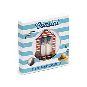 Sada 4 podtácků - Pobřeží - moře