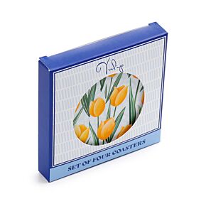 Sada 4 podtácků - Tulips - Tulipány Sada 4 podtácků - Tulips - Tulipány