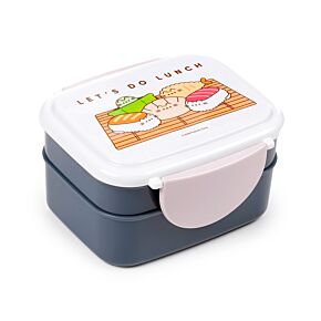 Svačinový box s příborem  Bento box - Kočka Pusheen - Bento Club