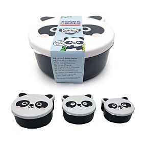 Svačinový box 3 ks - M/L/XL - Adoramals - Panda