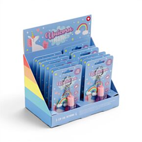 Olejový balzám na rty a klíčenka - candy - Unicorn Magic - Jednorožec