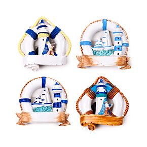 Magnet - 3D- Pobřeží - Záchranný kruh, lodě,maják