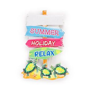 Magnet - Pobřeží - Krab a želva - ve tvaru rozcestníku Magnet - Pobřeží - Krab a želva - ve tvaru rozcestníku