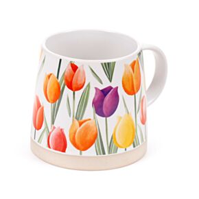 Kameninový hrnek  -Tulips - Tulipány