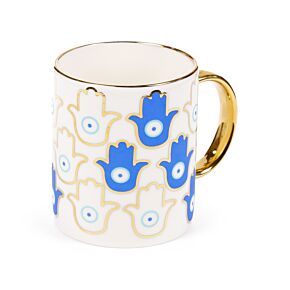 Porcelánový hrnek - 300 ml - Evil Eye - Boží oko - talisman  -Dlaň