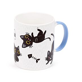 Porcelánový hrnek - 300 ml - Lucky the Black Cat - Černá kočka