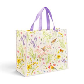 Nákupní taška Jan Pashley Wings & Wildflowers - Ptáček a květina