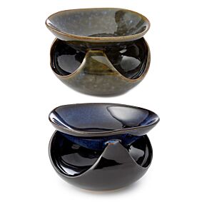 Keramická aromalampa s tmavými skvrnami - Abstrakt