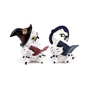 Dekorativní soška - Moudrá sova - čtenář - Kniha kouzel