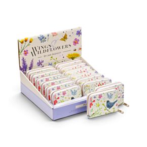 Malá peněženka se zipem - Jan Pashley Wings & Wildflowers - Ptáček a květina