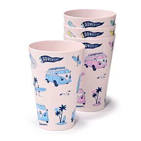 Sada 4 kelímků 450ml-piknik-RPET -Volkswagen VW - Nová dobrodružství Sada 4 kelímků 450ml-piknik-RPET -Volkswagen VW - Nová dobrodružství