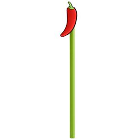 Tužka - ozdoba z PVC - Chilli paprička
