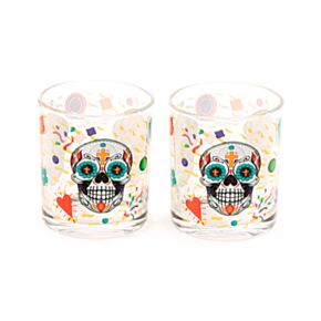 Sklenice - sada 2 ks- 250 ml - Day of the Dead - Lebka Mexiko