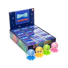 Mačkací hračka Squeezy - antistres - Přísavná - Chobotnice