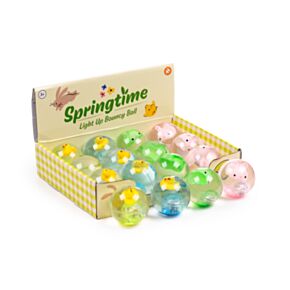 Skákací míček - blikající - LED - Springtime - Jaro - Králík - Kuřátko