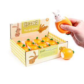 Mačkací hračka Squeezy - Pop out - Springtime - Jaro - Králík - Mrkev