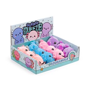 Plyšová mačkací hračka antistres - Queasy Squeezies - Axolotl