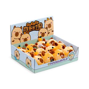 Plyšová mačkací hračka antistres - Queasy Squeezies-Zvířátka  Adoramals Kapybara - Capybara