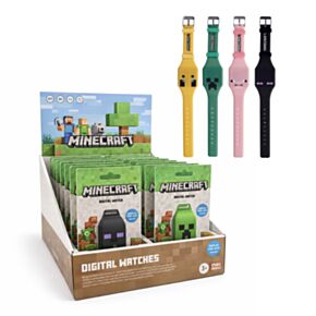Digitální silikonové hodinky - Minecraft obličeje