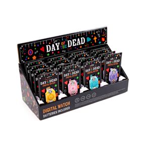 Digitální silikonové hodinky - Day of the Dead - Lebka Mexiko