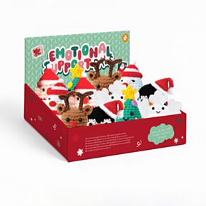 Emoční postavička - háčkovaná - vánoční - Mix