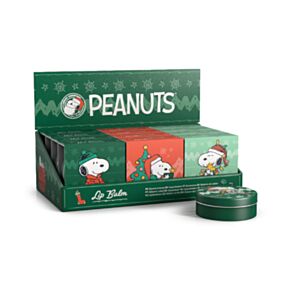 Balzám na rty - plechová krabička - vánoční - Peanuts Snoopy & Woodstock