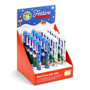 Vícebarevná propiska (6 barev) - vánoční - Festive Friends 