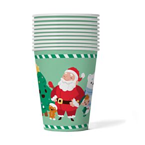 Kelímek - papírový - vánoční - 10 ks - 250 ml - Jingle Bunch 