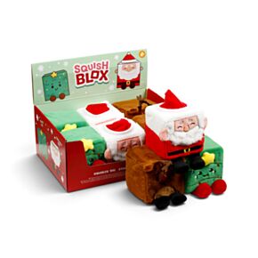 Plyšová mačkací hračka - paměťová pěna - velká - vánoční - Squish Blox -  Jingle Bunch