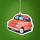 Osvěžovač vzduchu  - Červený retro Fiat 500 - Pomeranč