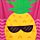Osuška - plážová - mikrovlákno - Ananas -Good Vibes 