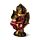 Dekorace - soška - Thai Buddha - červeno zlatý - Lotos